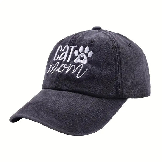 Hat - Cat Mom Black (Paw)