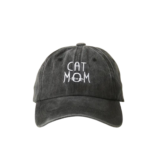 Hat - Cat Mom - Black (Whiskers)