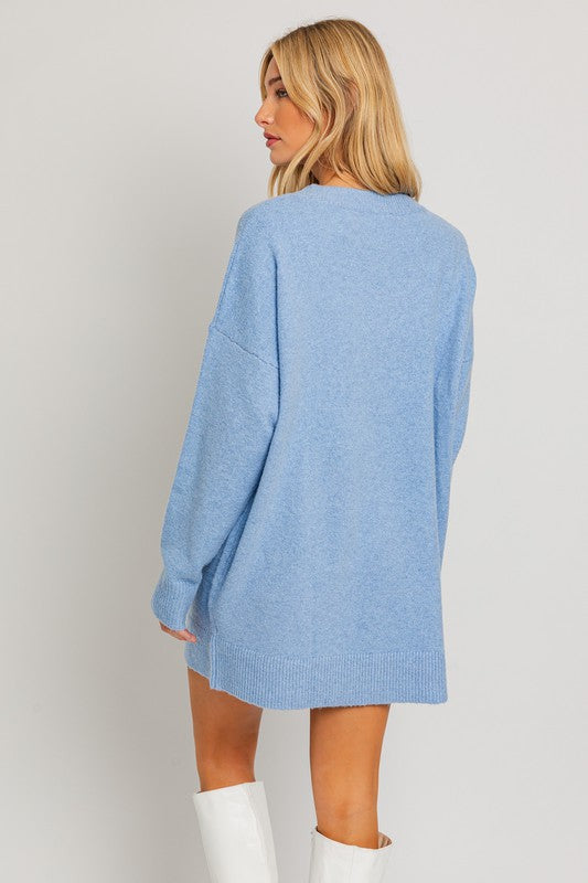 Blue Sweater Dress