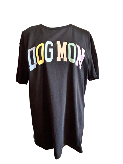 T-Shirt - Dog Mom Pastel (Black)