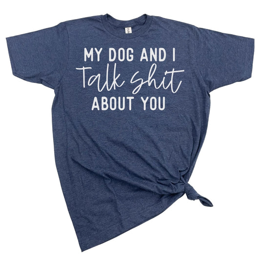 T-Shirt - My Dog and I (Heather Navy Blue)