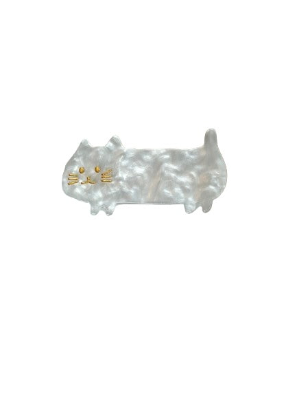 Hair Clip - White Cat #6352