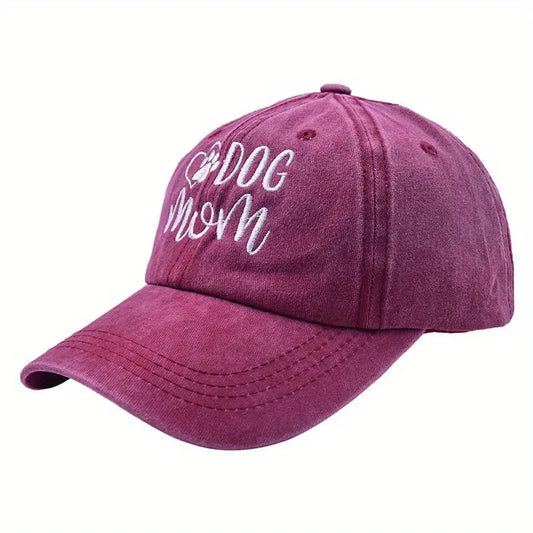 Hat - Dog Mom (Wine Red)