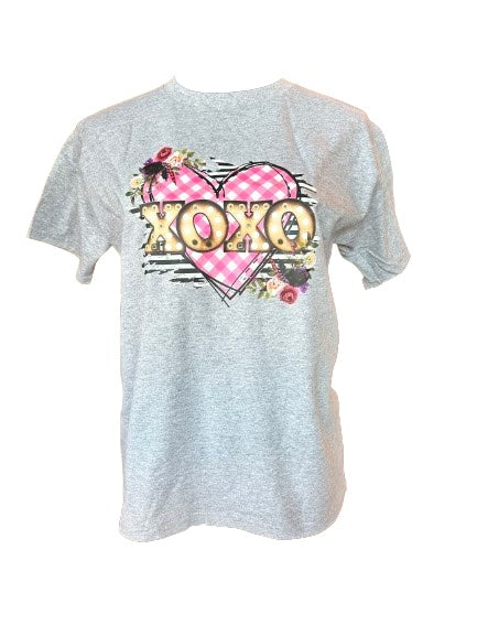 Youth T-Shirt - XOXO Heart (Grey)