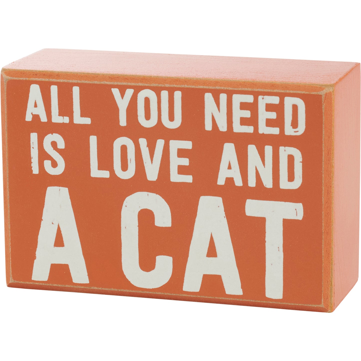 Box Sign & Sock Set - Love and a Cat