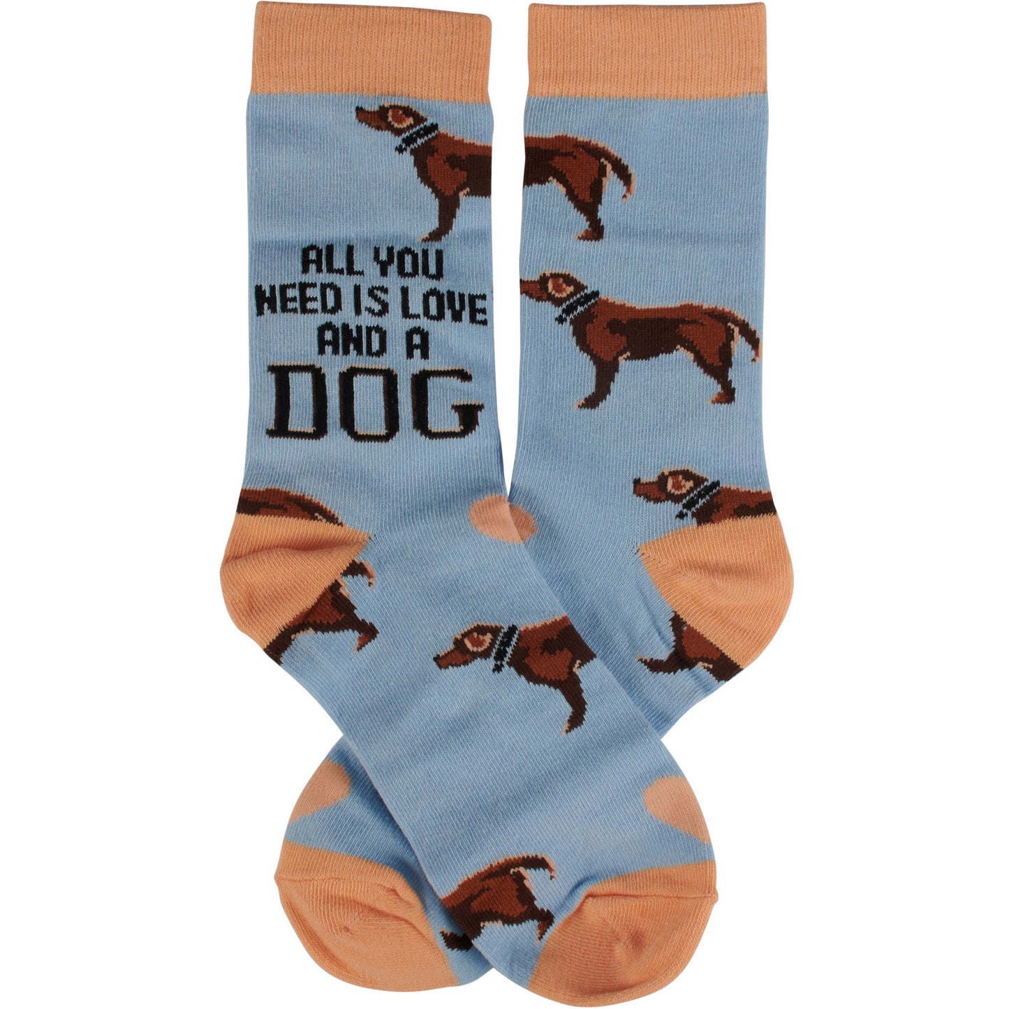 Box Sign & Blue Sock Set - Love and A Dog