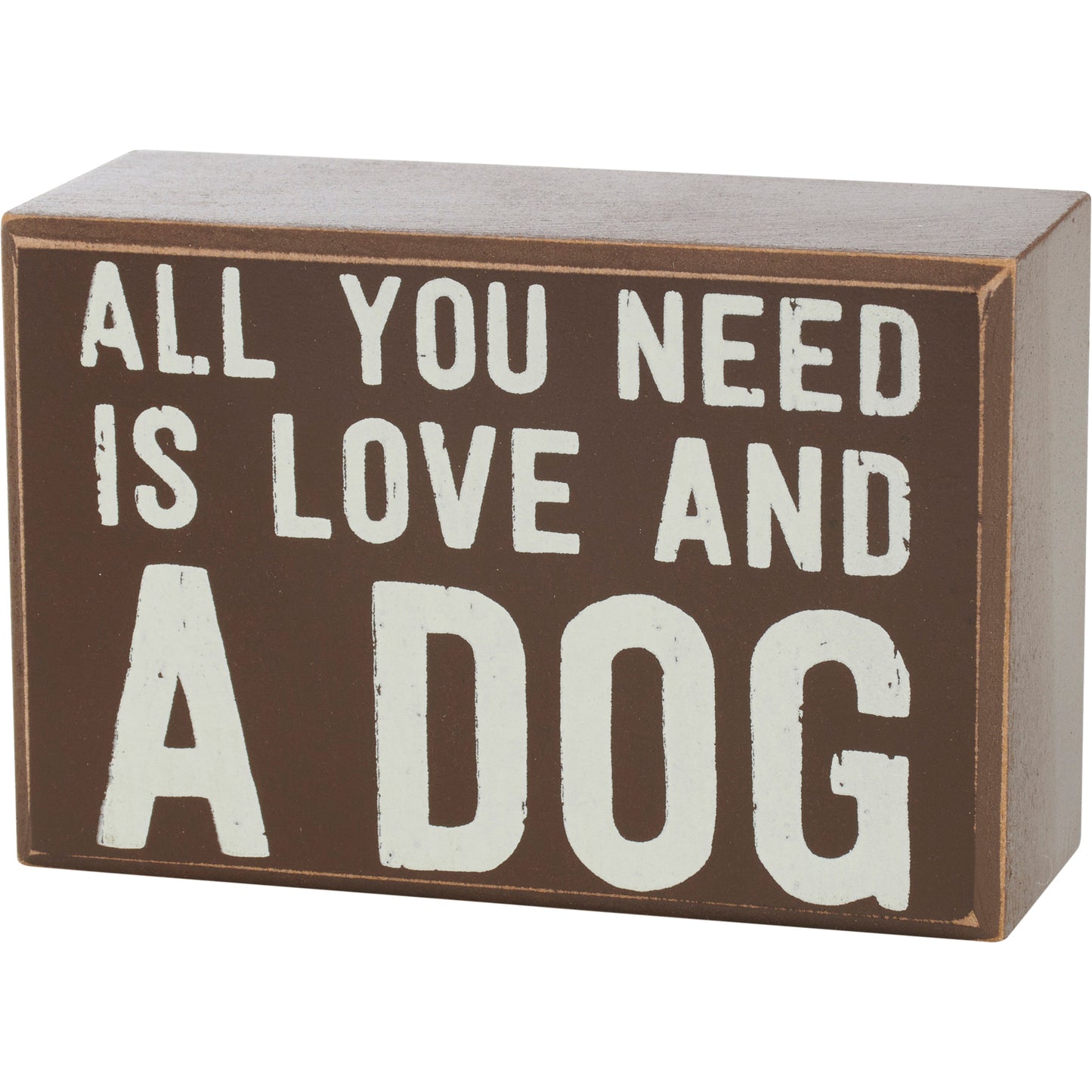 Box Sign & Blue Sock Set - Love and A Dog