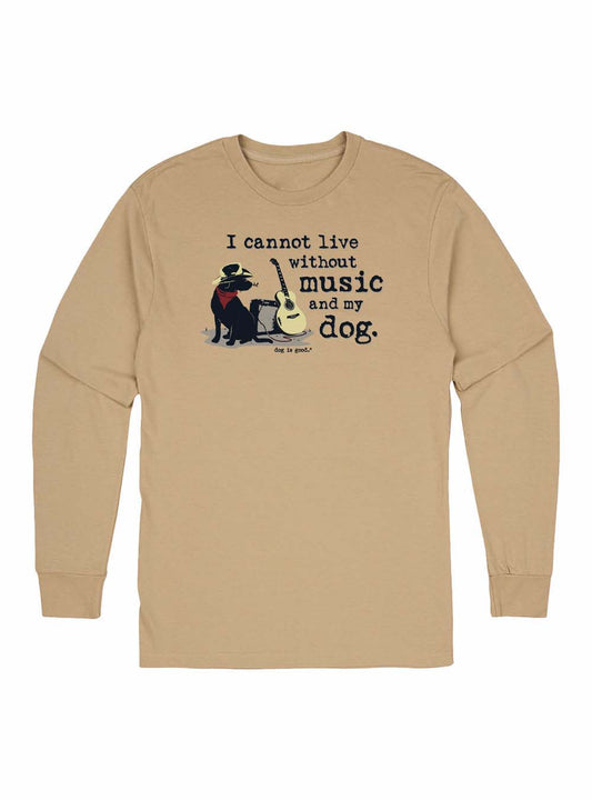 Music and My Dog T-Shirt (Long Sleeve Unisex)