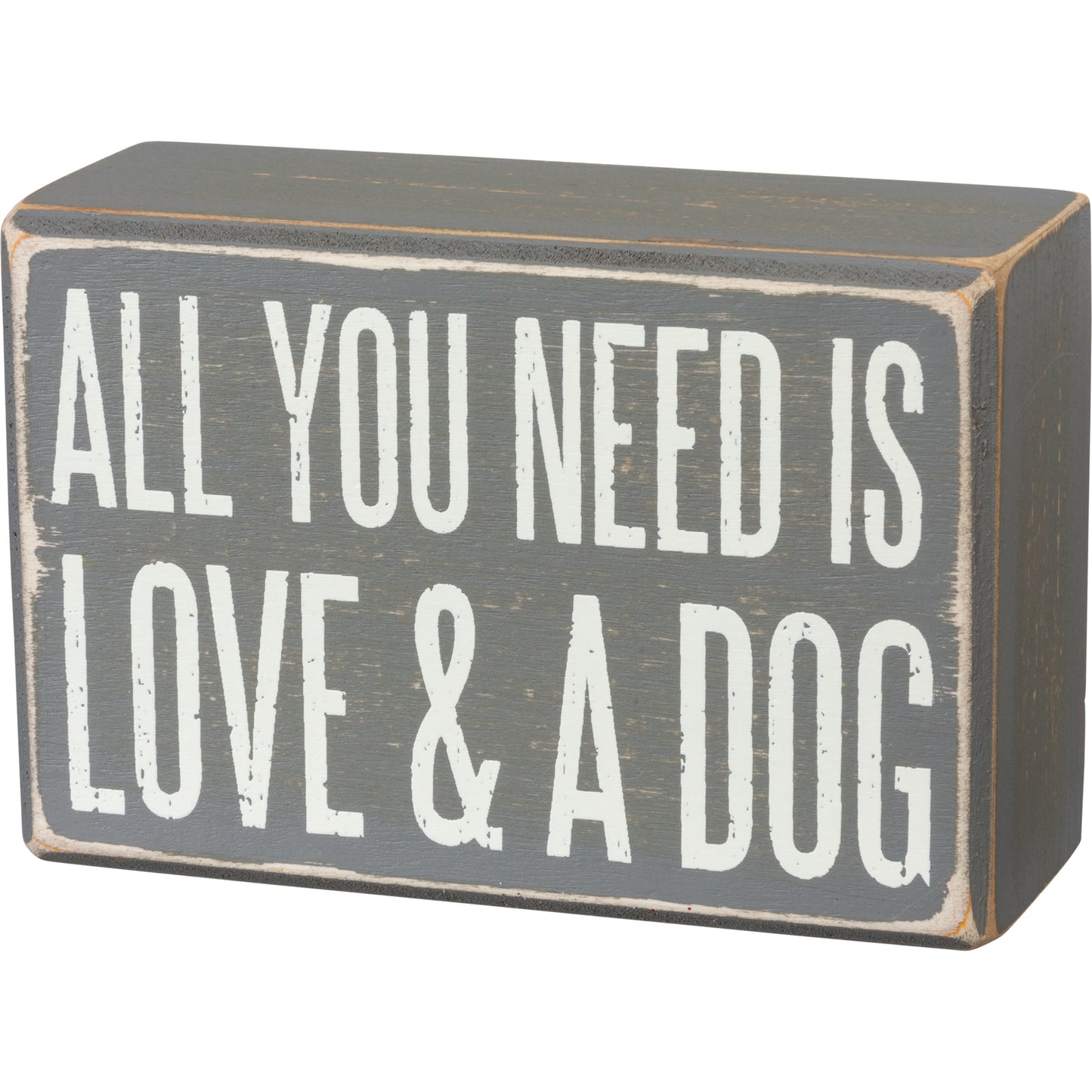 Box Sign & Sock Set - Love and a Dog