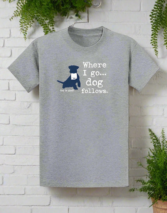 Where I go.... Unisex Grey T-Shirt